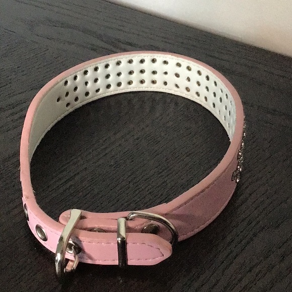 Pink 18 inch Rhinestone Dog Collar - Picture 2 of 3